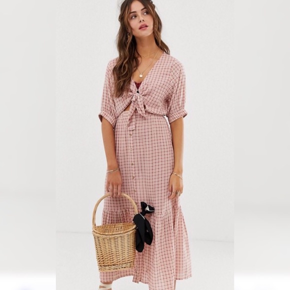 faithfull the brand maple midi dress